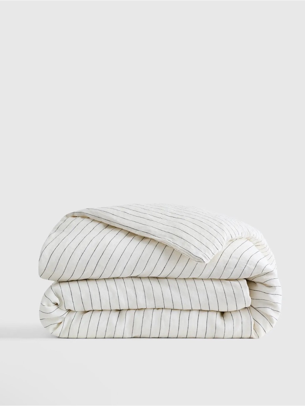 Quince European Linen Duvet Cover in Pencil Stripe Queen 1371